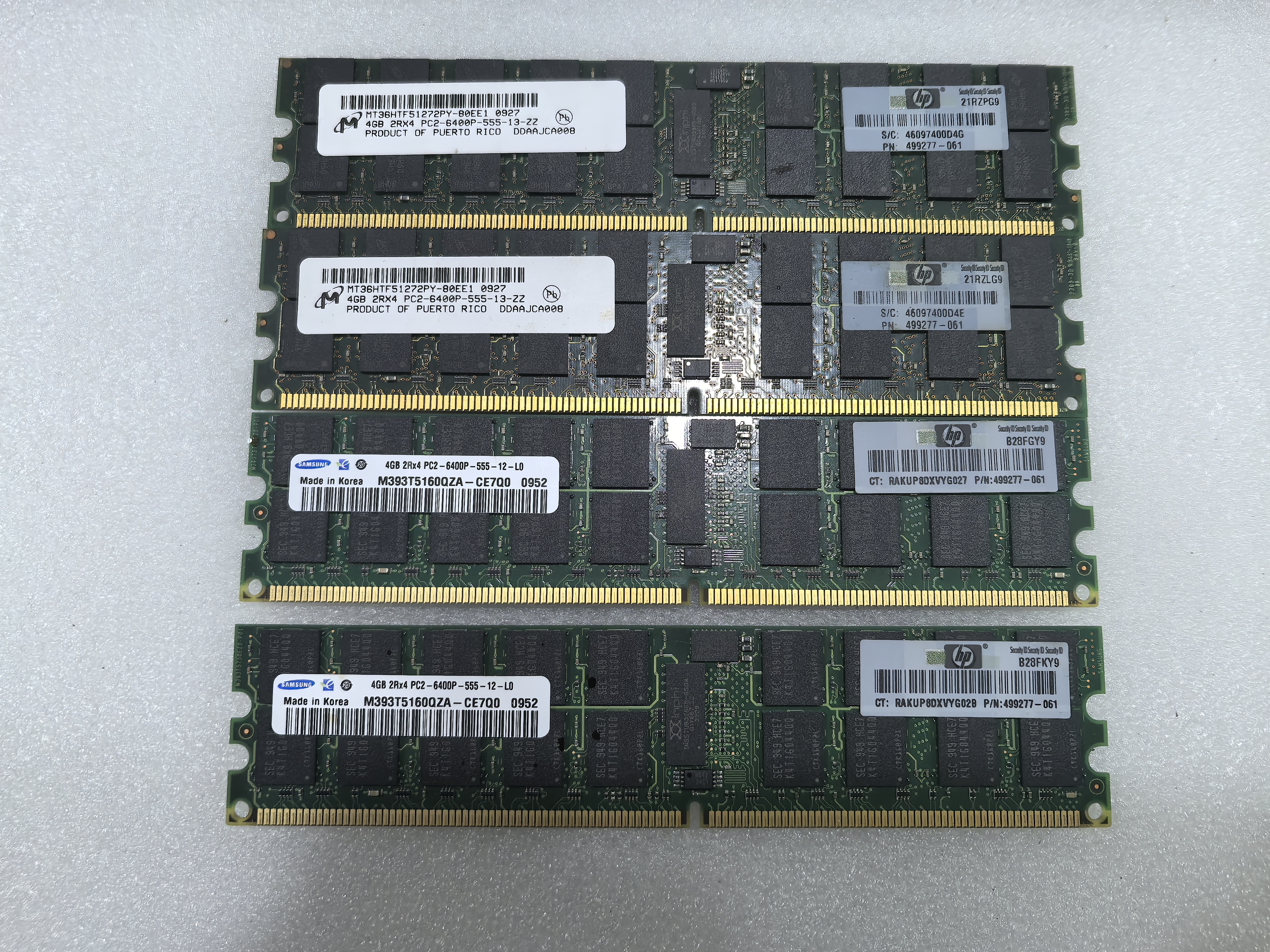 HP 4GB DDR2 6400P 667 499277-061 497767-B21 DL380 360 内存