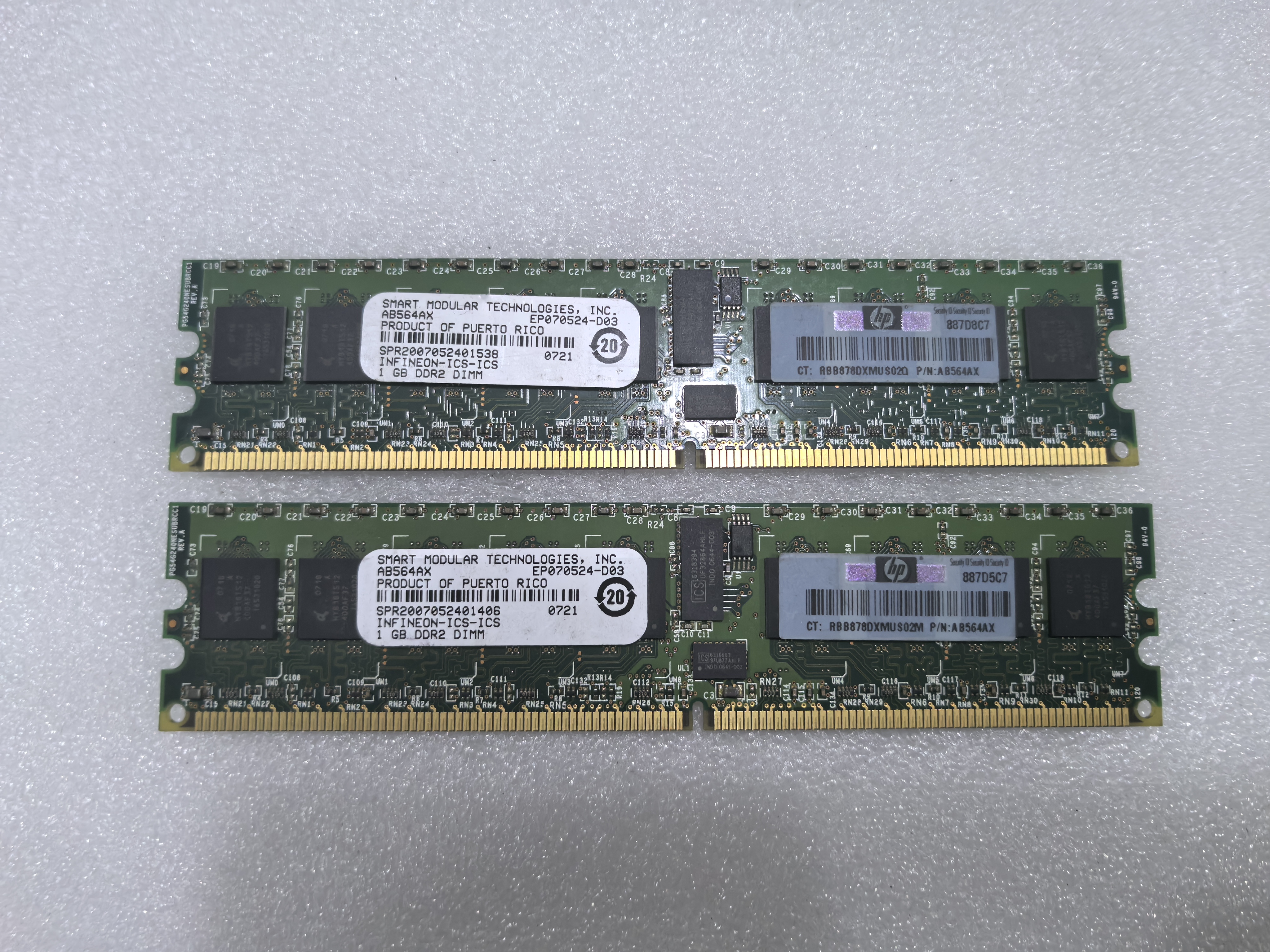 HP RX3600 RX6600内存 1GB DDR2 小型机内存AB564AX
