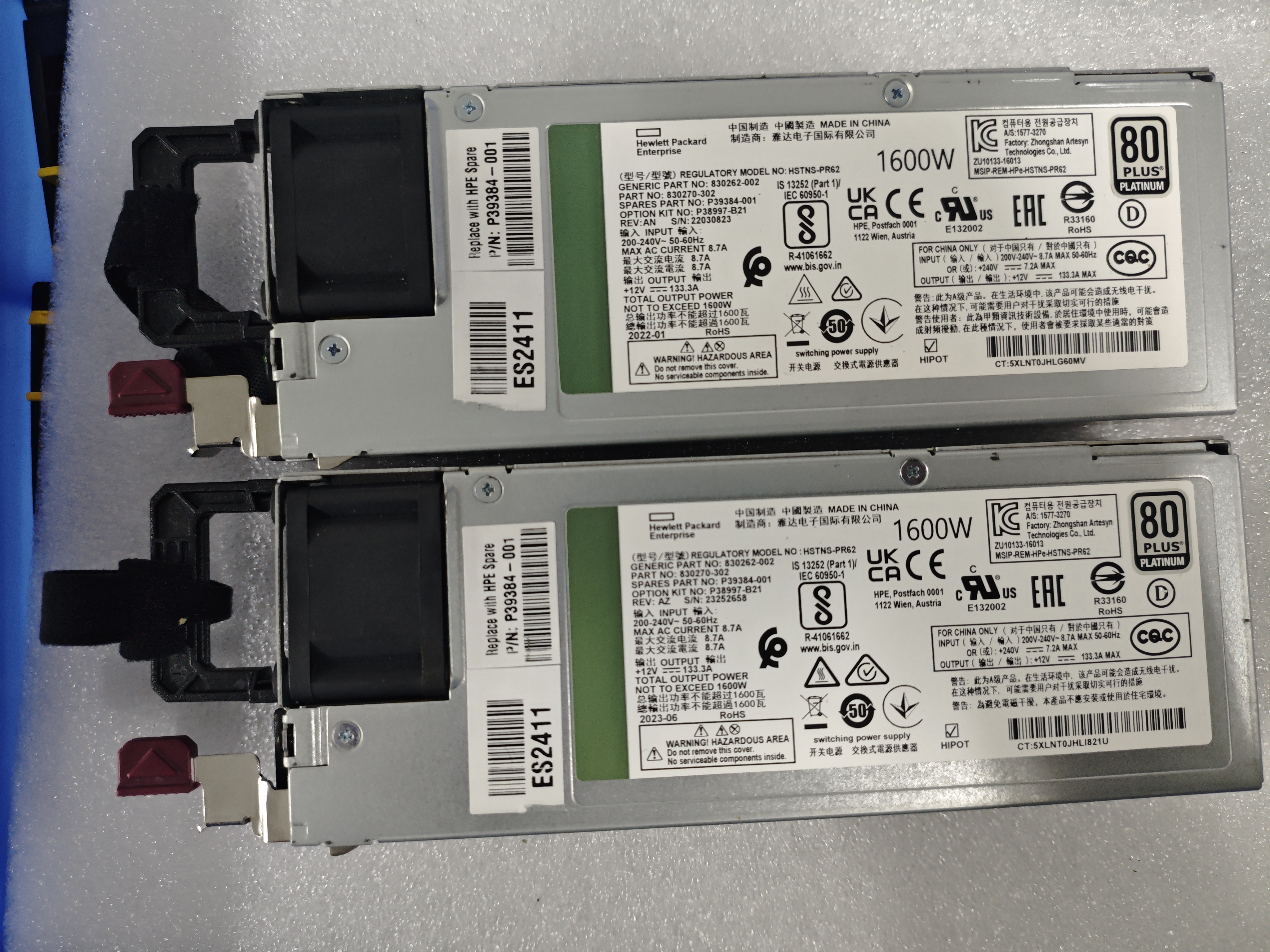 HP 1600W电源P39384-001 P38997-B21 HSTNS-PR62 830270-202  G11