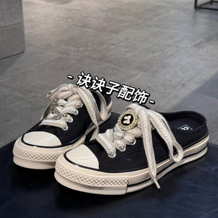 诀诀子配饰麦穗鞋带猫眼宝石爱心鞋扣适配匡威半拖diy配饰可拆卸