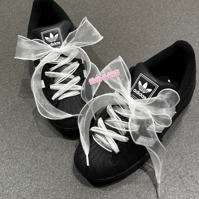 白色卷卷鞋带DIY芭蕾风可拆卸