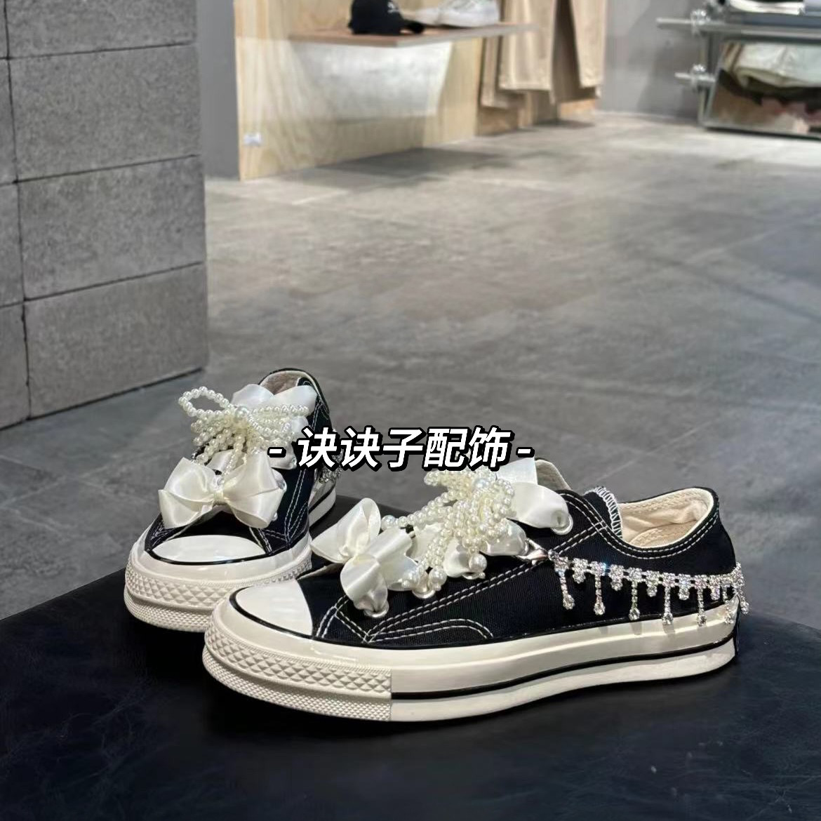 珍珠鞋花鞋扣diy可拆卸图片