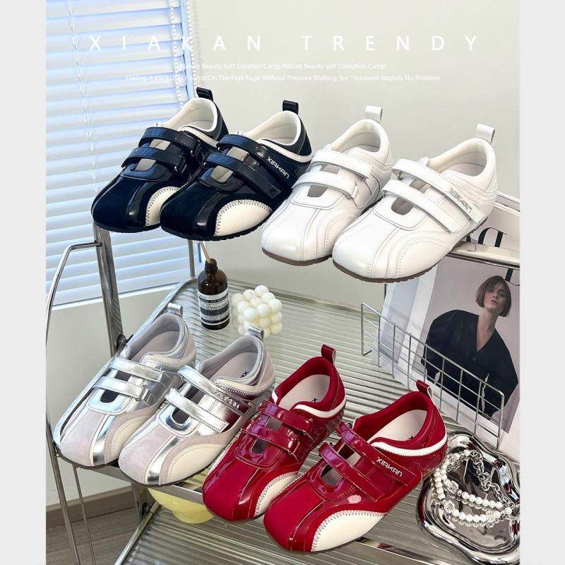 小个子内增高6cm魔术贴镂空运动玛丽珍鞋女夏款百搭休闲德训鞋潮