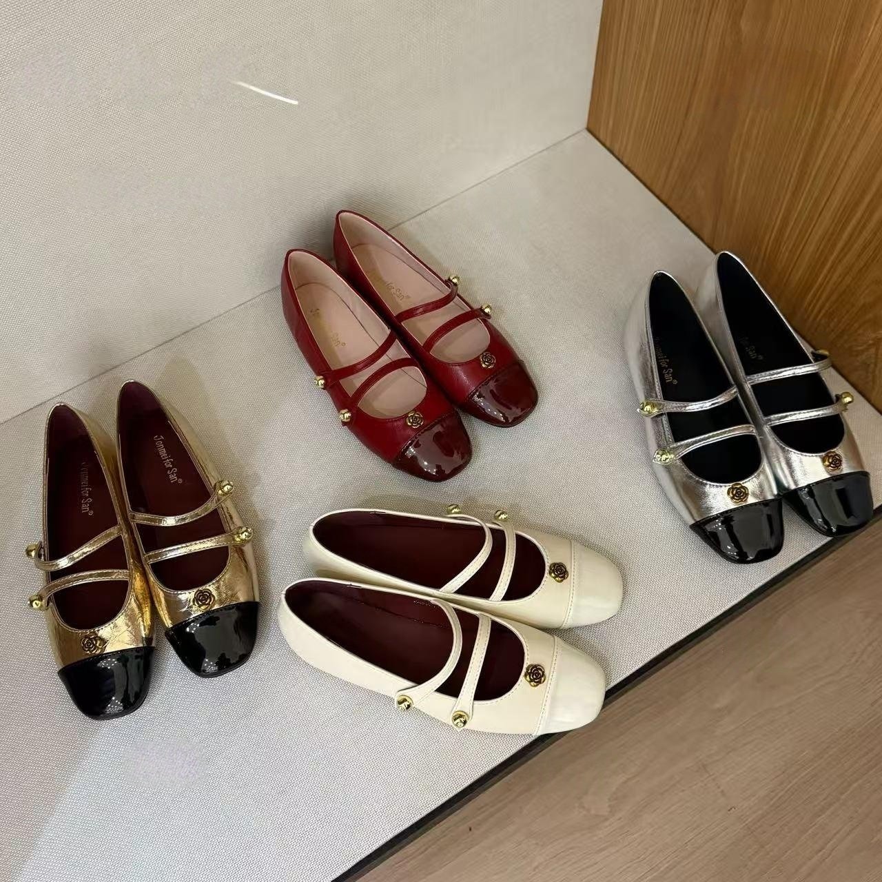 3CM~软皮拼接复古山茶花浅口一字扣带法式小香风晚晚鞋玛丽珍单鞋,女鞋,浅口单鞋,淘宝优惠券,粉丝福利购,淘宝优惠卷