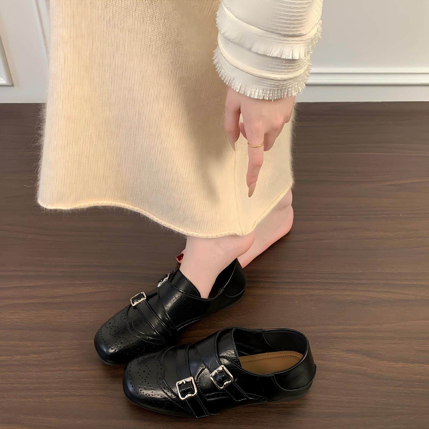 复古布洛克雕花乐福鞋女2026秋冬新款黑色单鞋内增高英伦风小皮鞋,女鞋,勃肯鞋/软木鞋,淘宝优惠券,粉丝福利购,淘宝优惠卷