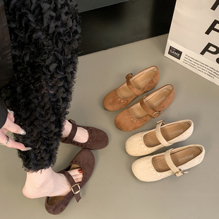 小众设计感圆头内增高玛丽珍鞋女2026春季新款配裙子浅口玛丽珍鞋