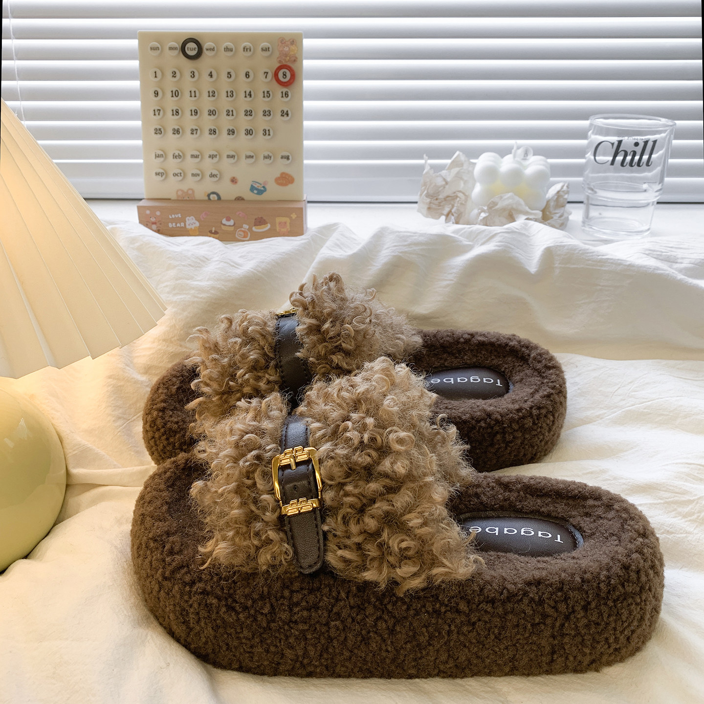 毛绒拖鞋女外穿2025新款秋冬厚底增高网红超火高级感居家棉拖鞋子,女鞋,一字拖,淘宝优惠券,粉丝福利购,淘宝优惠卷