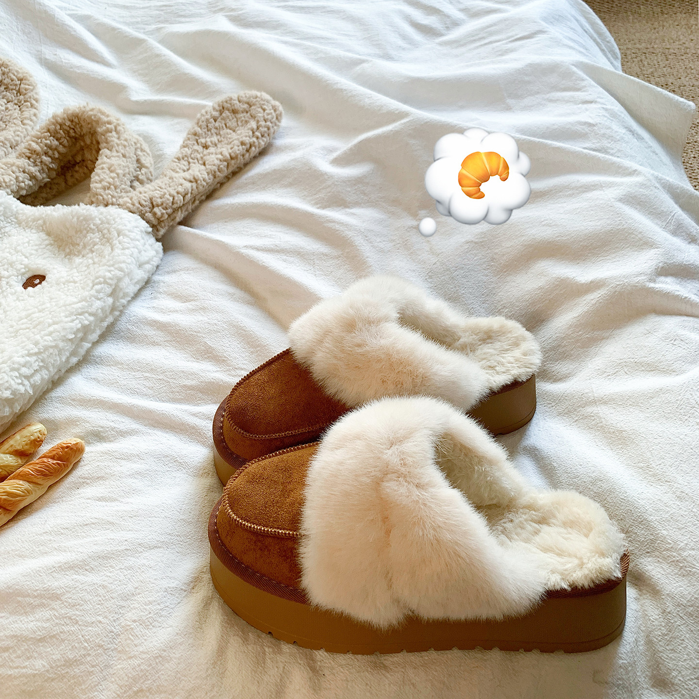 毛毛拖鞋女外穿2025新款舒适简约休闲懒人加绒包头桑坡羊毛拖鞋女,女鞋,毛毛鞋,淘宝优惠券,粉丝福利购,淘宝优惠卷