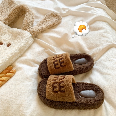 新款韩版舒适毛毛拖鞋