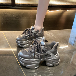 老爹鞋 女软底轻便运动鞋 女款 厚底增高休闲鞋 女1008e 2025新款 女鞋