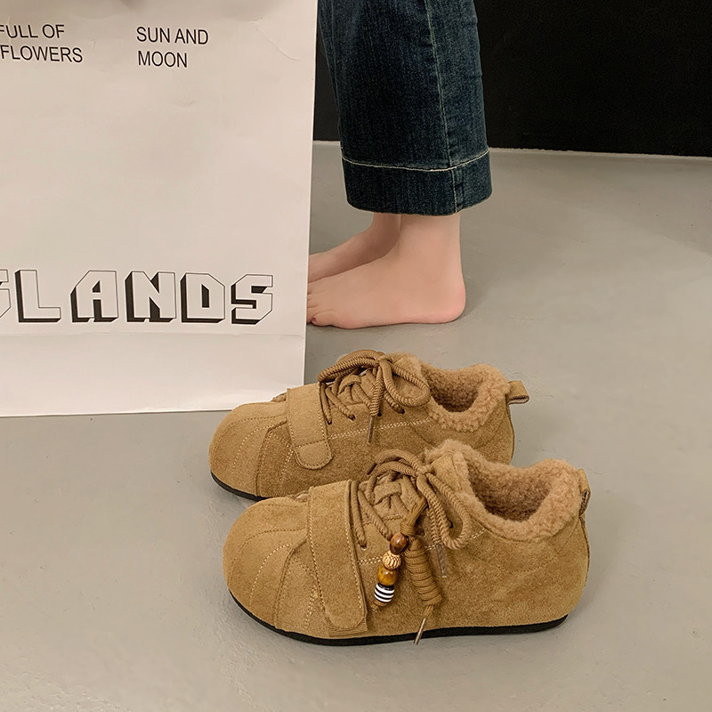 加绒豆豆勃肯鞋女2025新款爆款冬季棉鞋子保暖毛毛鞋一脚蹬雪地靴,女鞋,棉鞋,淘宝优惠券,粉丝福利购,淘宝优惠卷