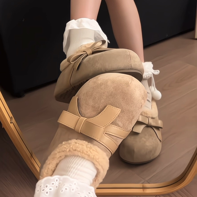 爆款复古加绒加厚厚底雪地棉鞋女冬2025新款内增高保暖毛毛勃肯鞋