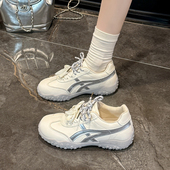 女2025秋季 新款 5cm内增高时尚 阿甘厚底德训鞋 百搭运动休闲板鞋 女