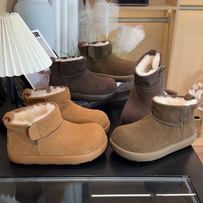 厚底大头雪地靴女加绒加厚短靴2025冬季新款百搭增高轻便面包棉鞋