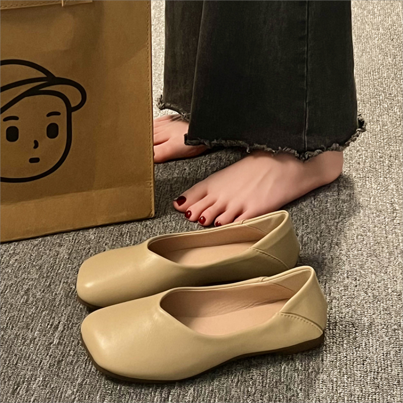 吻卡佛新款单鞋懒人一脚蹬女鞋