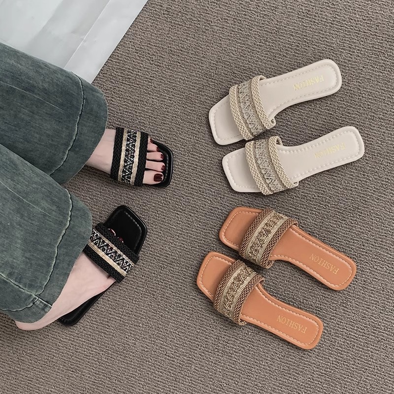 新款韩版舒适一字拖鞋