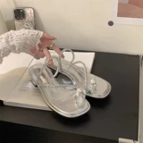 Высокие сандалии, обувь, летняя изысканная пляжная подходит с юбкой, слайдеры, тапочки, французский стиль