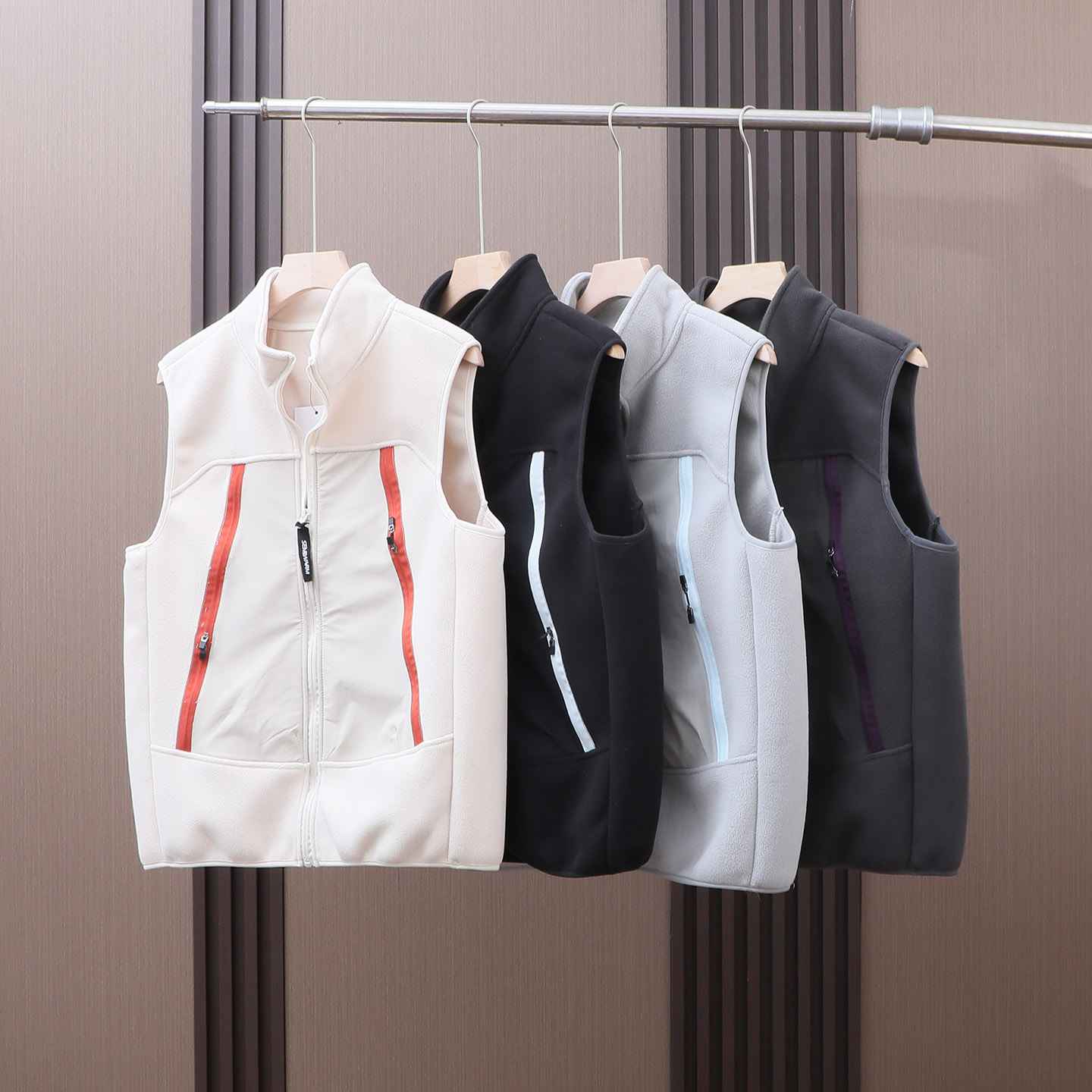 男女款户外山系撞色拉链马甲