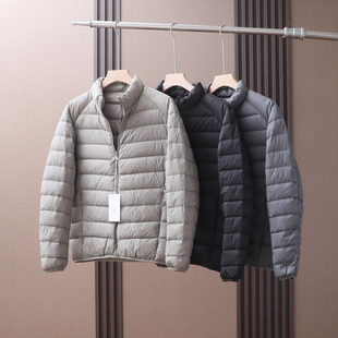 薄款 可收纳秋冬男女时尚 立领轻便保暖羽绒服 90白鸭绒 轻暖系列