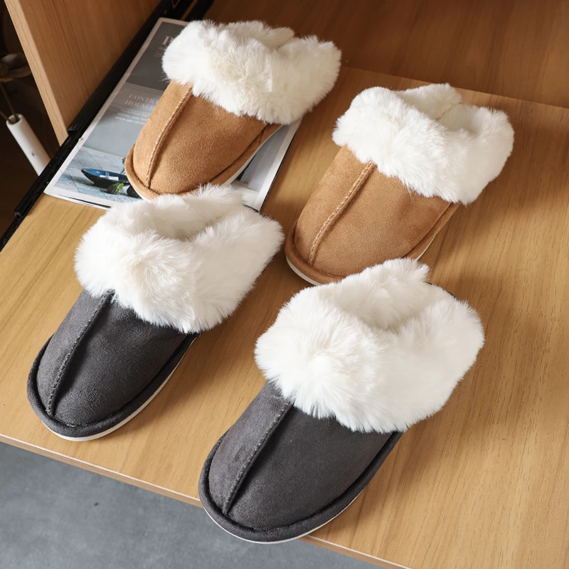 毛毛拖鞋情侣款居家棉拖棉鞋