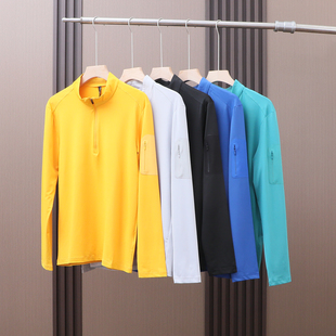 清仓！只要29！轻量化速干 春秋男士训练运动半拉链打底衫长袖T恤