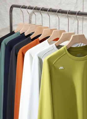 ITALY高端系列！秋冬户外高弹运动百搭男士休闲长袖T恤打底衫