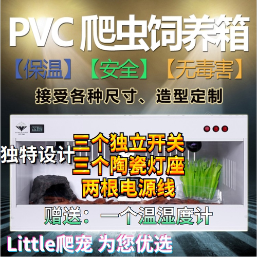 pvc爬箱宠鬃狮蜥蜴饲养守宫刺猬