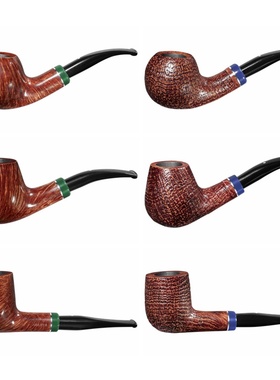 德国VAUEN华云烟斗石楠木军插棕色光面喷砂礼盒Altro 9mm滤芯