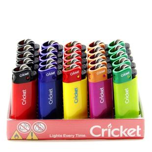 专柜正品 瑞典火柴Cricket草蜢一次性砂轮尼龙打火机纯色迷你短款