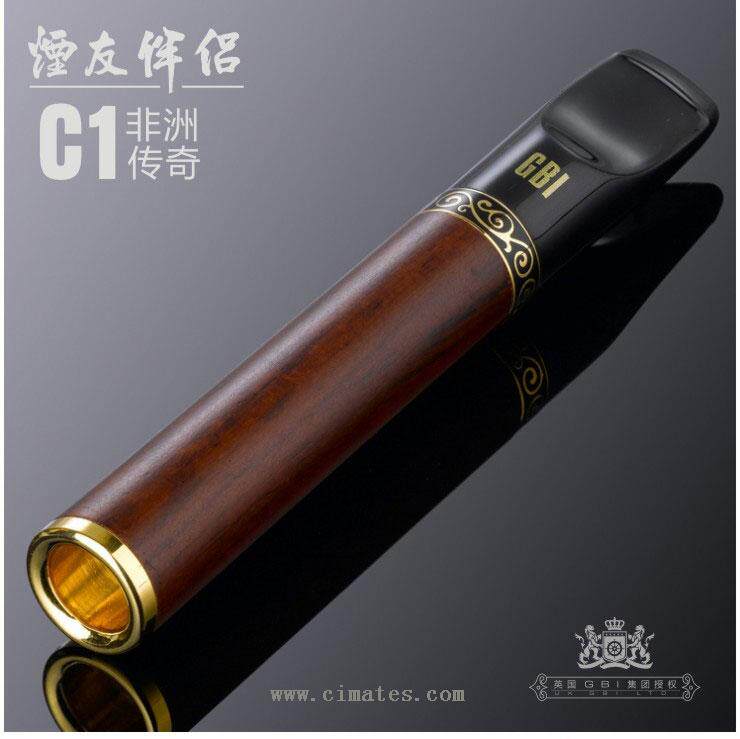 烟友伴侣C1花梨木磁石微孔清洗型红木烟嘴名片夹粗烟送中细转换头