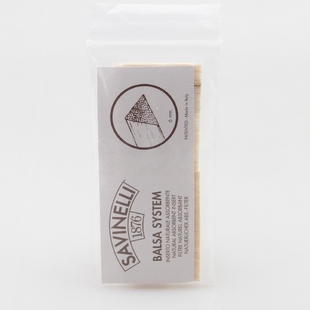 进口意大利SAVINELLI沙芬烟嘴专用烟芯6mm轻木过滤芯20支