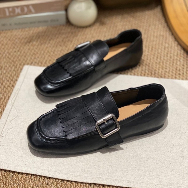 英伦风流苏乐福鞋女2026春季新款金属扣百搭方头低跟深口单鞋女款,女鞋,深口单鞋,淘宝优惠券,粉丝福利购,淘宝优惠卷