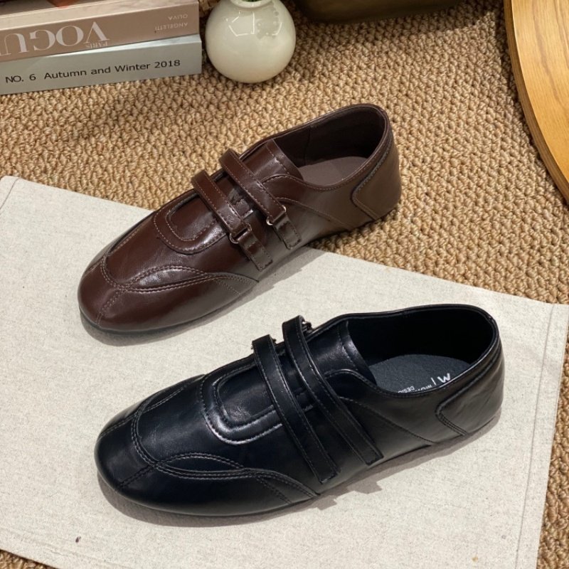 2026春季爆款牛皮魔术贴深口单鞋女芭蕾玛丽珍平底鞋休闲方头低跟,女鞋,深口单鞋,淘宝优惠券,粉丝福利购,淘宝优惠卷