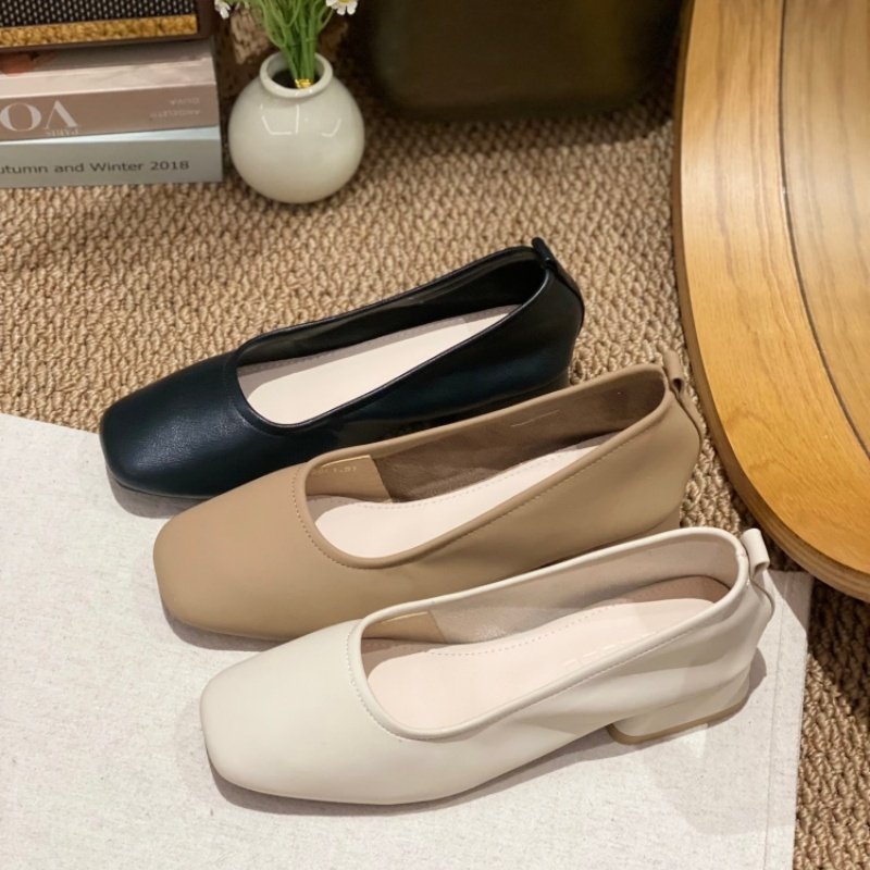 2025春季爆款通勤风方头深口单鞋女舒适粗跟软底工作鞋百搭深口女,女鞋,深口单鞋,淘宝优惠券,粉丝福利购,淘宝优惠卷