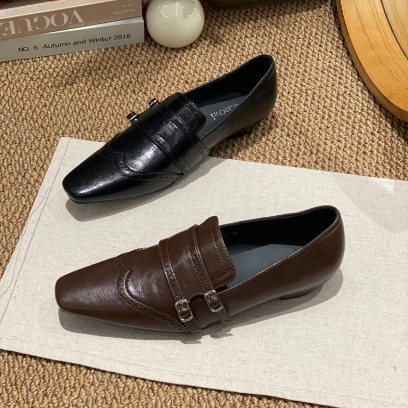 2026春季爆款英伦风方头深口单鞋女低跟粗跟皮带扣一脚蹬乐福鞋女,女鞋,深口单鞋,淘宝优惠券,粉丝福利购,淘宝优惠卷