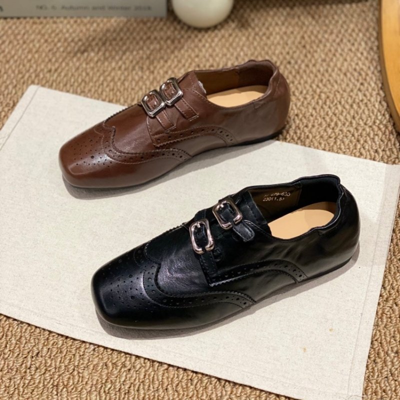 2026春季爆款英伦风复古雕花布洛克鞋女皮带扣深口单鞋舒适百搭女,女鞋,深口单鞋,淘宝优惠券,粉丝福利购,淘宝优惠卷