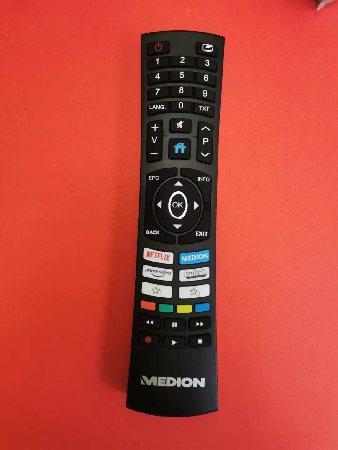 适用于MEDION英文RC1828电视遥控器 外观相同可直接使用