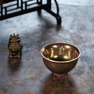 龙德堂陶艺 范泽锋烧 金丝玉毫天目盏-敞口（大）拍前咨询库存