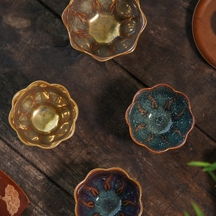 宜兴龙德堂陶艺 范泽锋烧 星月 天目盏《玉堂春》(库存请)