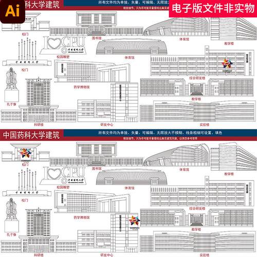中国药科大学地标中国药科大剪影中国药科大地标中国药科大天际线