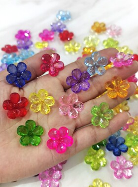 小花宝石儿童水晶玫瑰小孩益智手工玩具幼儿园diy手链项链串珠