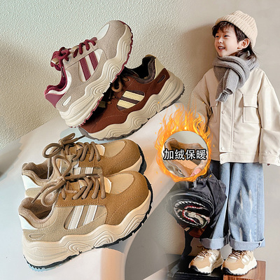 男童棉鞋2024冬季新款二女
