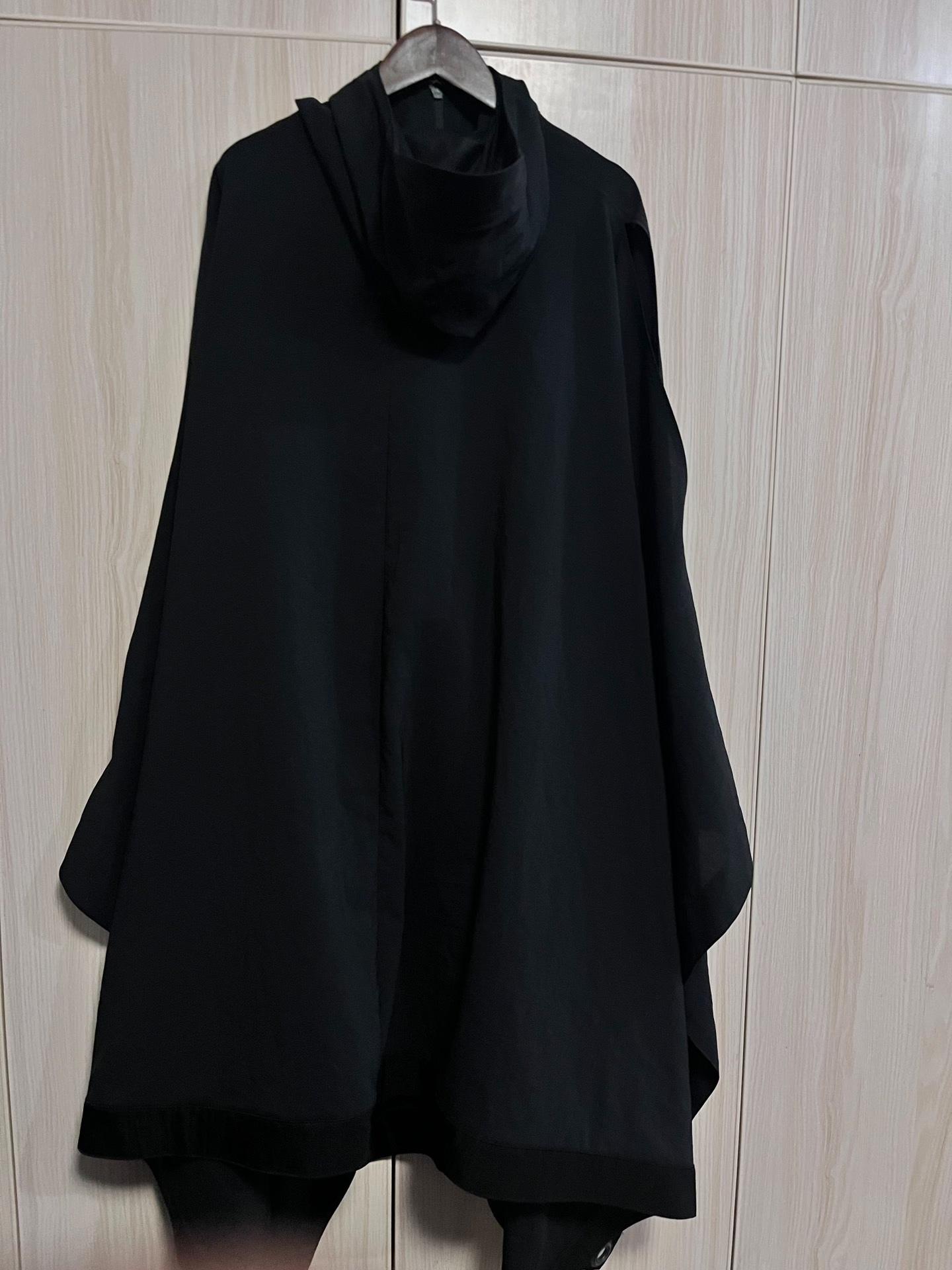 Yohji Yamamoto YS Zip Hooded Cloak Coat — front