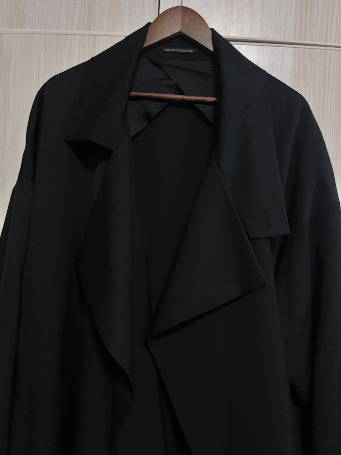 Yohji Yamamoto 23SS Oversized Cloak Coat — front