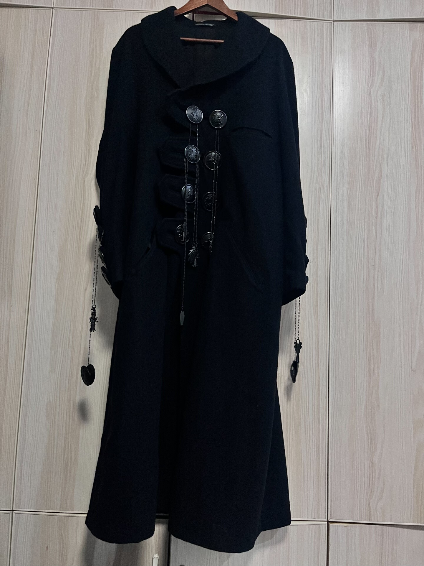Yohji Yamamoto Black Shawl Collar Coat