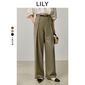 阔腿裤 LILY2024秋新款 显高显瘦百搭西装 拖地裤 女装 垂坠感OL通勤款