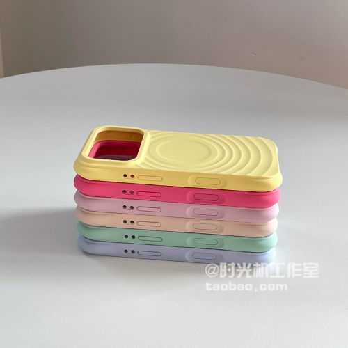 少女风马卡龙纯色适用iPhone18Promax手机壳苹果18pro磁吸壳17P波漾液态硅胶套16/15耐脏防手汗14/13男女肤感