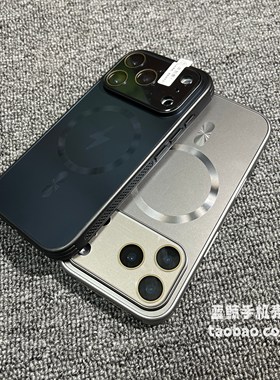 适用华为荣耀500pro手机壳磁吸400磨砂1/2/300lite蜂窝散热ultra自带镜头膜magic8全包X70/6保护套电镀钛灰色