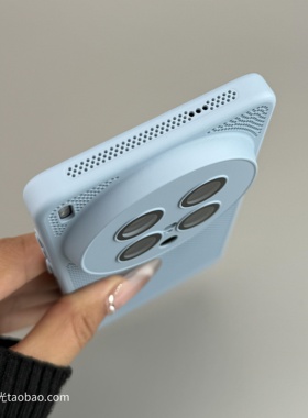 全包镜头膜适用魅族Note16pro手机壳一加13T浅蓝色ACE5透气1+ace3散热Realme真我GT7冰凉感超薄PC硬壳高级感