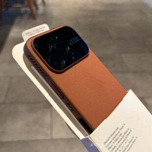 褐色素皮荔枝纹棕色内置隐形磁吸适用苹果17pro手机壳max高档Air简约iphone16pro全包镜头15 14华为Pura80